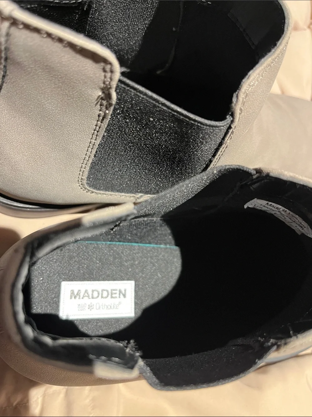 Madden Taupe Chelsea Ankle Boots men’s size 11 1/2 New without Box